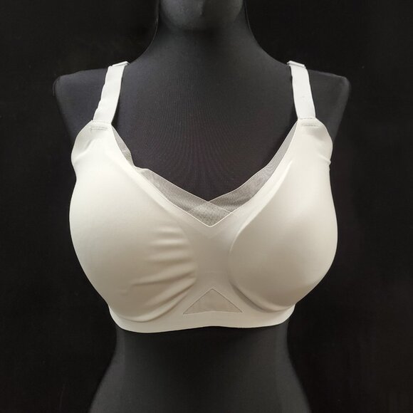 Honey Love Women Full Coverage Crossover Bra Size XL White Supportive Adjustable - Picture 1 of 8